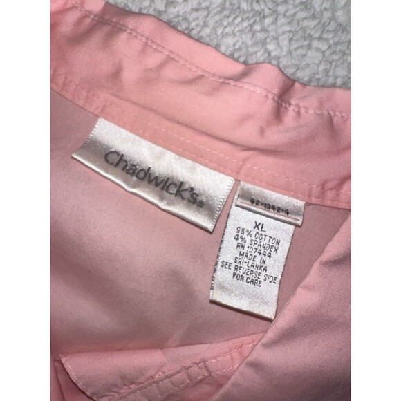 Chadwick’s Pink Button Down Blouse 3/4 Sleeves Sz XL - Picture 8 of 10